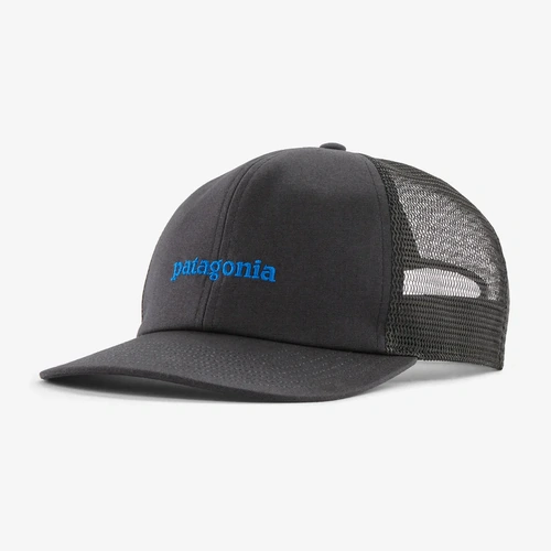 Patagonia Hat Relaxed Trucker Text Logo Ink Black