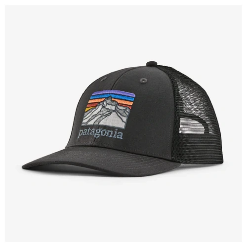 Patagonia Hat Line Logo Ridge LoPro Trucker Ink Black