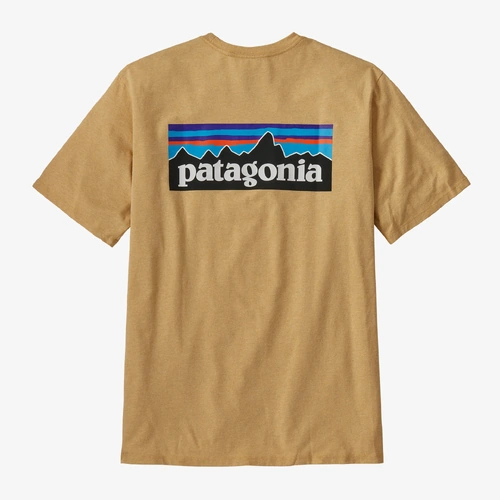 Patagonia Tee P-6 Responsibili-Tee Beeswax Tan [Size: Mens Medium] [Colour: Brown]