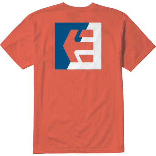 Etnies Tee Icon Flag Coral [Size: Mens Small]