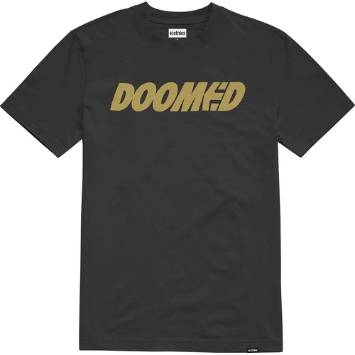 Etnies Tee Doomed Black/Gold [Size: Mens Small]