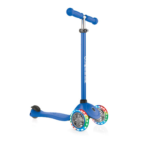 Globber Scooter Primo 3 Wheel Light Up Wheels Navy Blue