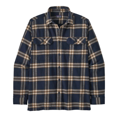 Patagonia Shirt Fjord Flannel MW Organic Cotton North Line New Navy [Size: Mens Medium]
