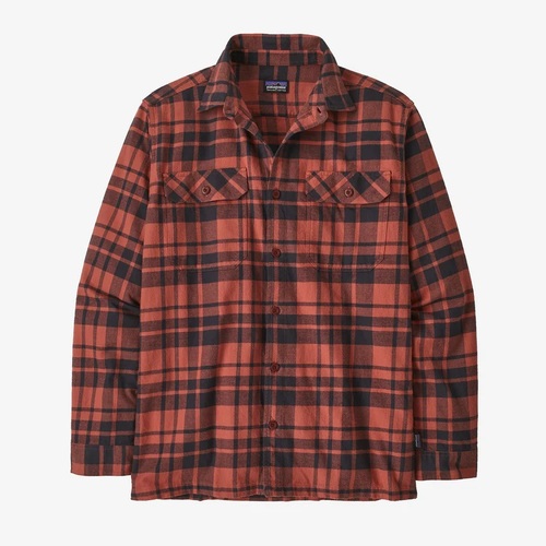 Patagonia Shirt Fjord Flannel Midweight Ice Caps Burl Red [Size: Mens Medium]