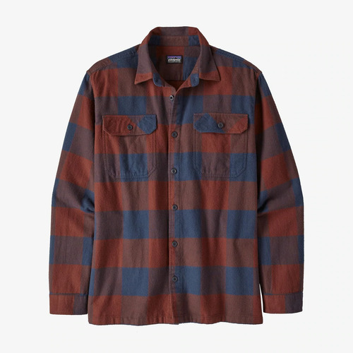 Patagonia Shirt L/S Fjord Flannel Smolder Blue [Size: Mens Medium]