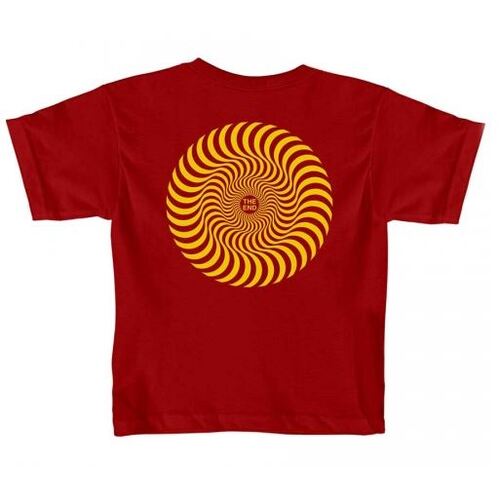 Spitfire Youth Tee Classic Swirl Red/Yellow [Size: Youth 3]