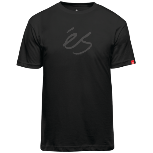 Es Tee Mid Script Tech Black [Size: Mens Small]