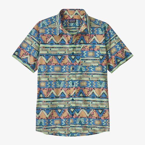 Patagonia Shirt Short Sleeve Go To High Hopes Geo Salamander Green [Size: Mens Medium] [Colour: Multi]