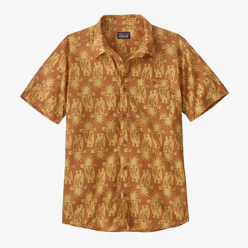 Patagonia Shirt Go To Short Sleeve Skunks Sienna Clay [Size: Mens Large] [Colour: Brown]