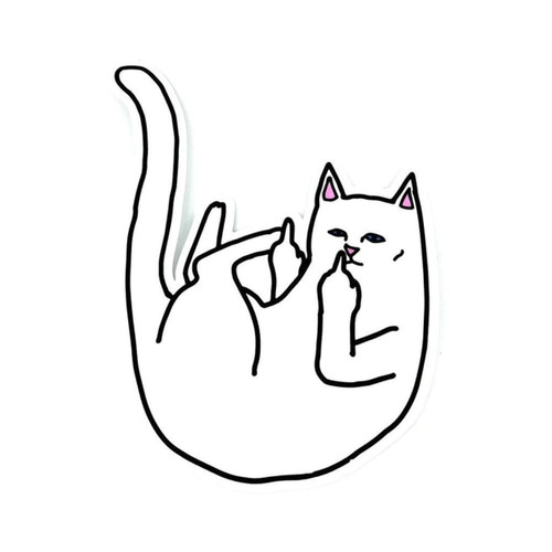 RIPNDIP Sticker Falling White 10cm