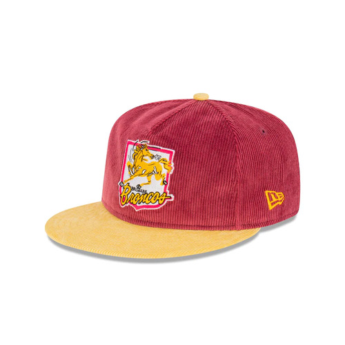 New Era Hat Brisbane Broncos Heritage Corduroy The Golfer Snapback Maroon