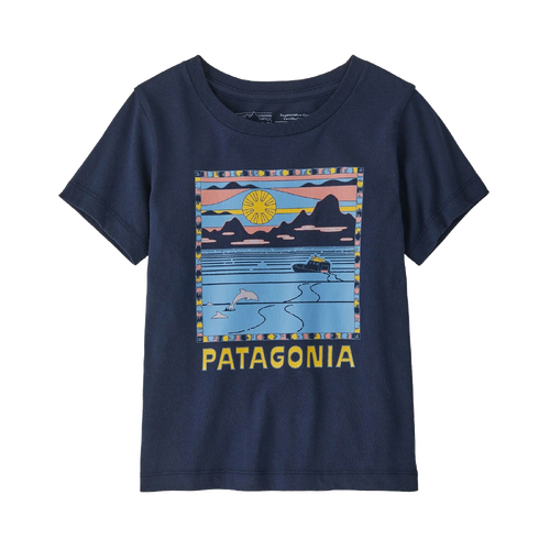 Patagonia Youth Tee Regenerative Organic Certified Cotton Summit Swell New Navy [Size: Youth 2]