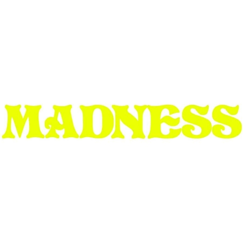 Madness Sticker Vinyl Decal Safety Yellow