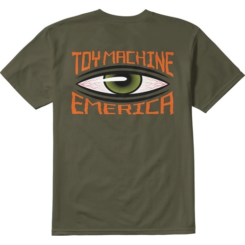 Emerica Tee X Toy Machine Eye Olive [Size: Mens Medium]