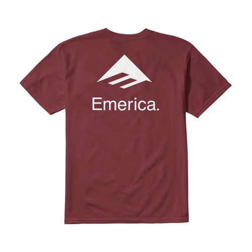 Emerica Tee Lockup Burgundy [Size: Mens Medium]