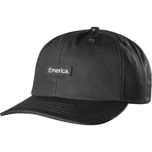 Emerica Hat Pure Patch 6 Panel Snapback Black