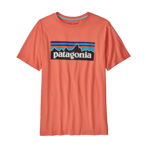 Patagonia Youth Tee Regenerative Organic P-6 Logo Coho Coral [Size: Youth 8/XSmall]