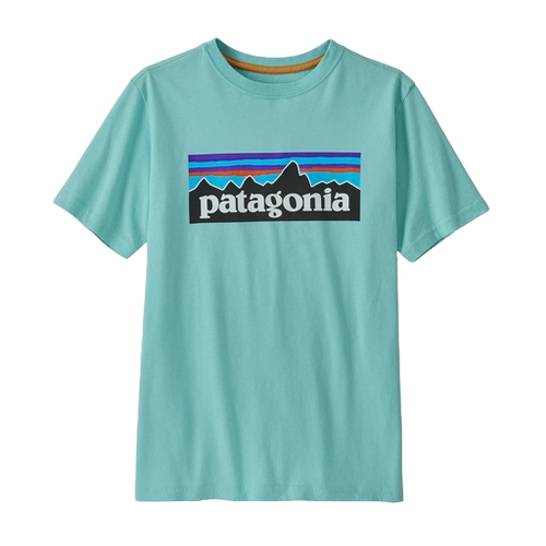 Patagonia Youth Tee Regenerative Cotton P-6 Logo Skiff Blue [Size: Youth 14]
