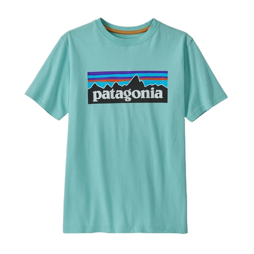 Patagonia Youth Tee Regenerative Cotton P-6 Logo Skiff Blue [Size: Youth 6]
