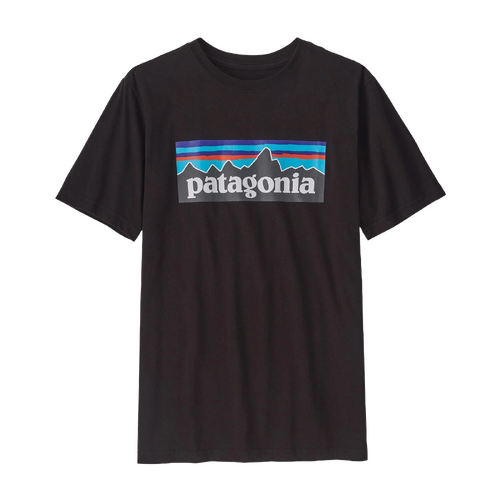 Patagonia Youth Tee Regenerative Cotton P-6 Logo Black [Size: Youth 10/Small]