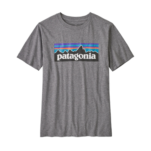 Patagonia Youth Tee P-6 Regenerative Organic Gravel Heather/White [Size: Youth 8]