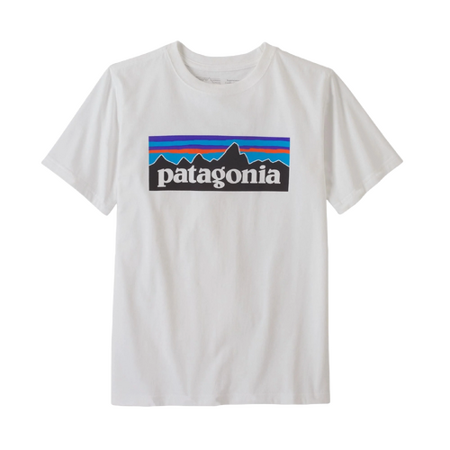 Patagonia Youth Tee Regenerative Cotton P-6 Logo White [Size: Youth 8/XSmall]