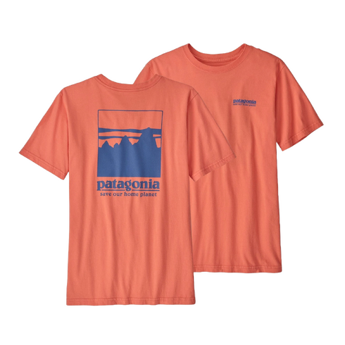 Patagonia Youth Tee Regenerative Organic Certified Cotton Alpine Icon Coho Coral [Size: Youth 10]