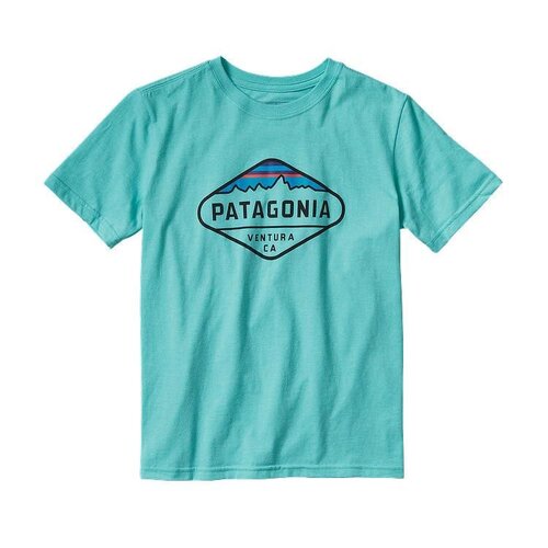 Patagonia Youth Tee Fitz Roy Crest Turquoise [Size: Youth 10/Small]