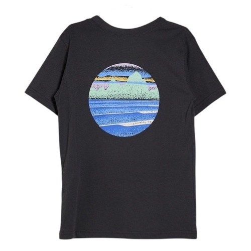 Patagonia Youth Tee Skyline Stencil Ink Black [Size: Youth 6] [Colour: Black]