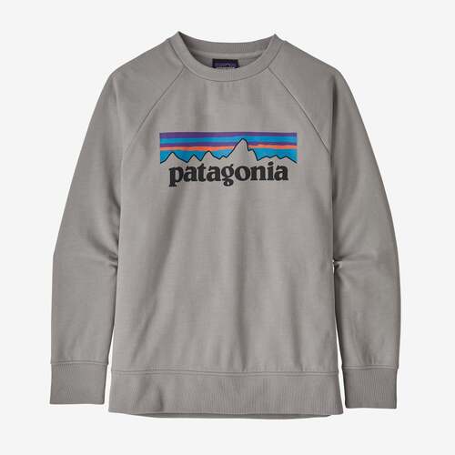 Patagonia Youth Jumper Lightweight Crew P-6 Logo Drifter Grey [Size: Youth 6]