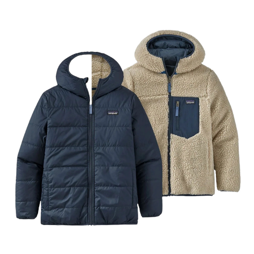 Patagonia Youth Jacket Ready Freddy Reversable Hooded Jacket New Navy [Size: Youth 8]