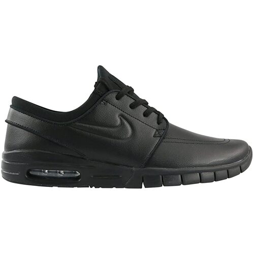 Nike SB Stefan Janoski Max L Leather Black/Black/Pewter [Size: Mens US 7 / UK 6]