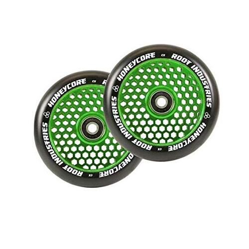 Root Industries Honey Core Black/Green 120mm Scooter Wheels