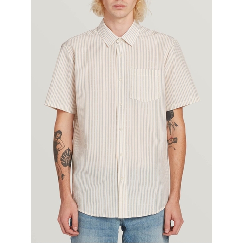 Volcom Shirt Stone Stamp White Flash [Size: Mens Medium]