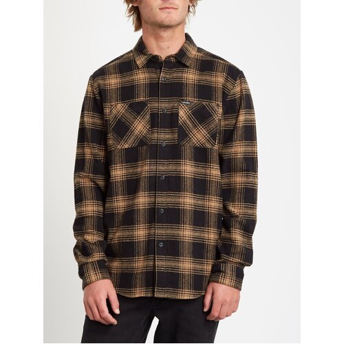 Volcom Shirt Tone Stone Flannel Black (S)
