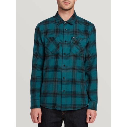 Volcom Shirt L/S Tone Stone Mediterranean Blue [Size: Mens Medium]