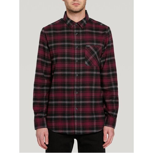 Volcom Shirt Caden Plaid Flannel Port [Size: Mens Small]
