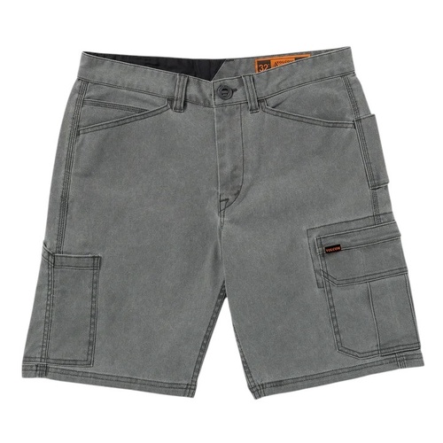 Volcom Shorts Gage Work Short Stealth Grey [Size: 28 inch Waist] [Colour: Grey]