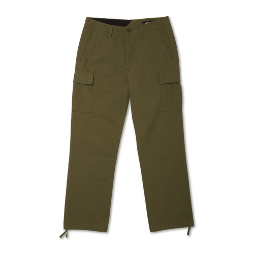 Volcom Pants March Cargo Slub Military Green [Size: 28 inch Waist]
