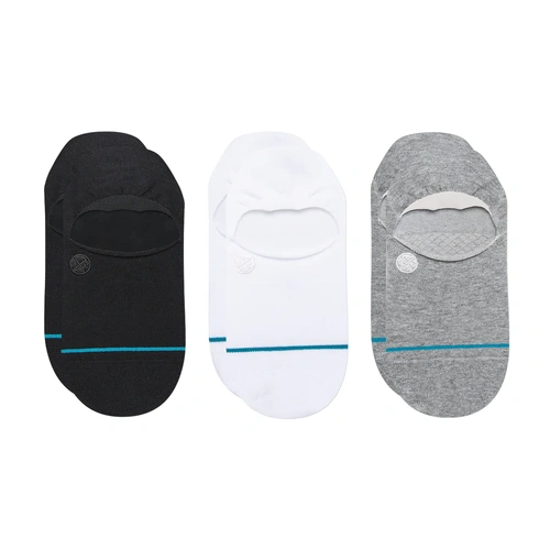 Stance Socks Icon No Show 3pk Black/White/Grey [Size: Mens Medium] [Colour: Multi]