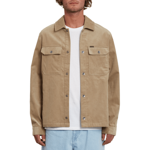 Volcom Jacket Likeaton Corduroy Khaki [Size: Mens Medium]