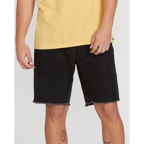 Volcom Shorts Kinkade Denim Cutoff Black Venom Wash [Size: 32]