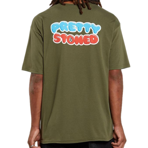 Volcom Tee x Girl Pretty Stoned Military [Size: Mens Small]