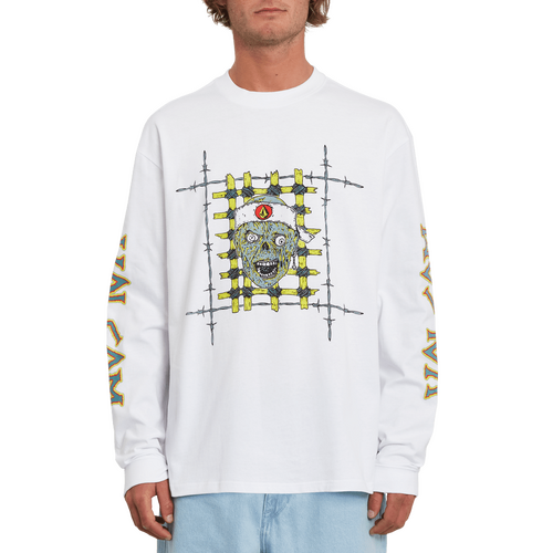 Volcom Tee L/S Richard French GD LSE White [Size: Mens Small]