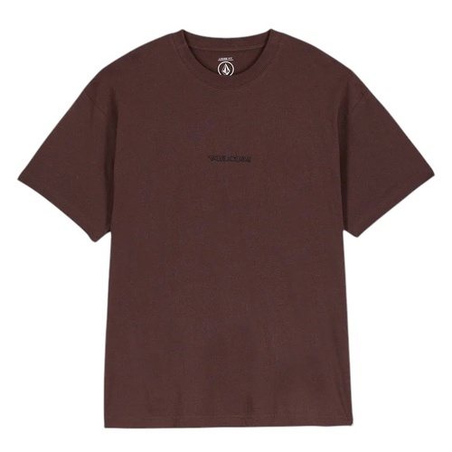 Volcom Tee Stone Logo Loose Cacao [Size: Mens Large] [Colour: Brown]