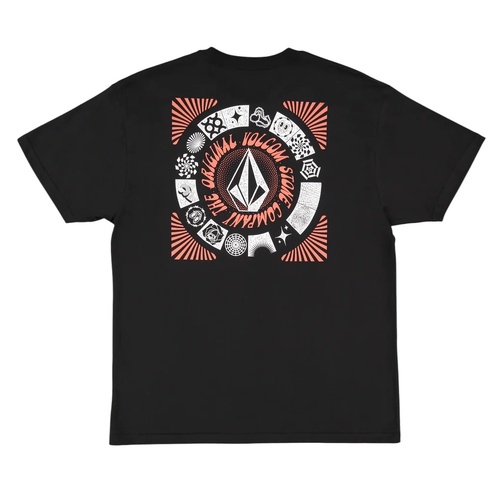 Volcom Tee Round Out Black [Size: Mens Medium] [Colour: Black]
