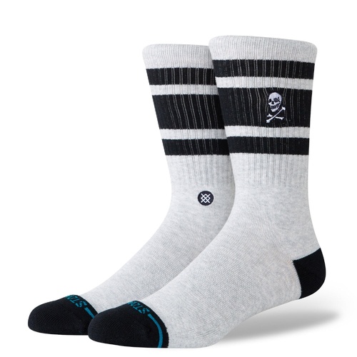 Stance Socks Boyd Skull Crew Heather Grey US 9-12