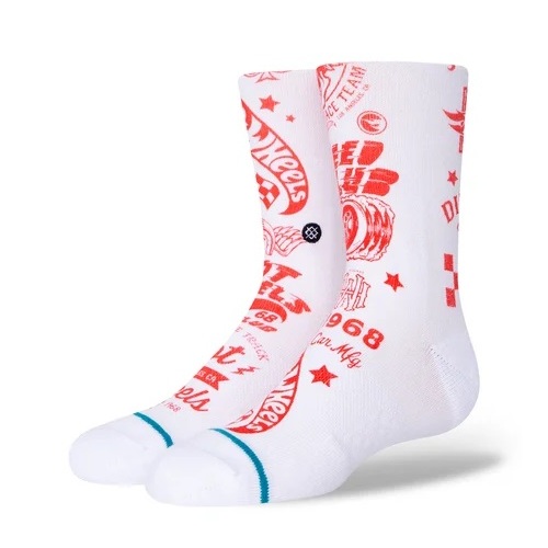 Stance Youth Socks Hot Wheels Fade White US 3-5.5