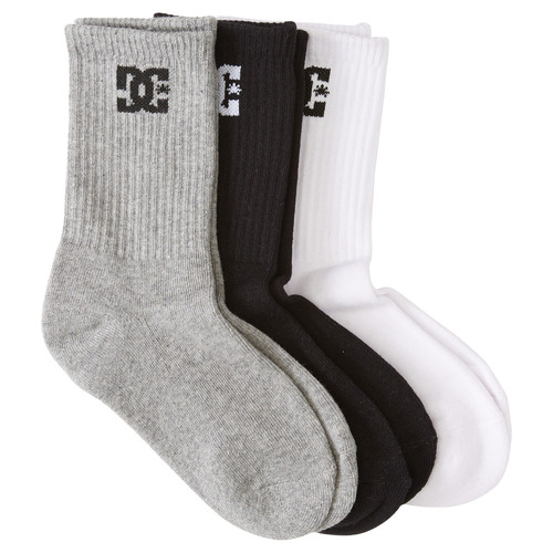 DC Youth Socks Logo Crew Grey/Black/White US 4-7