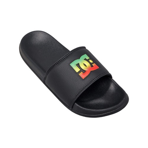 DC Youth Slides Black Rasta [Size: US 1]